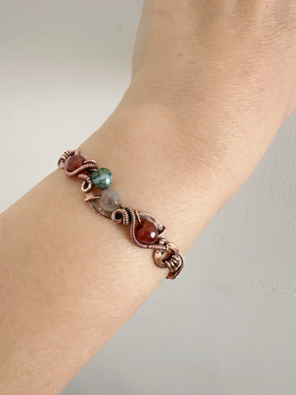 bransoletka z agatem biżuteria handmade