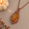 biżuteria z kamieniami naturalnymi miedziany naszyjnik z karneolem taika jewelry