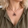 Miedziany amulet ochronny Kosmiczne Oko z blyszczacym gwiezdnym kaboszonem